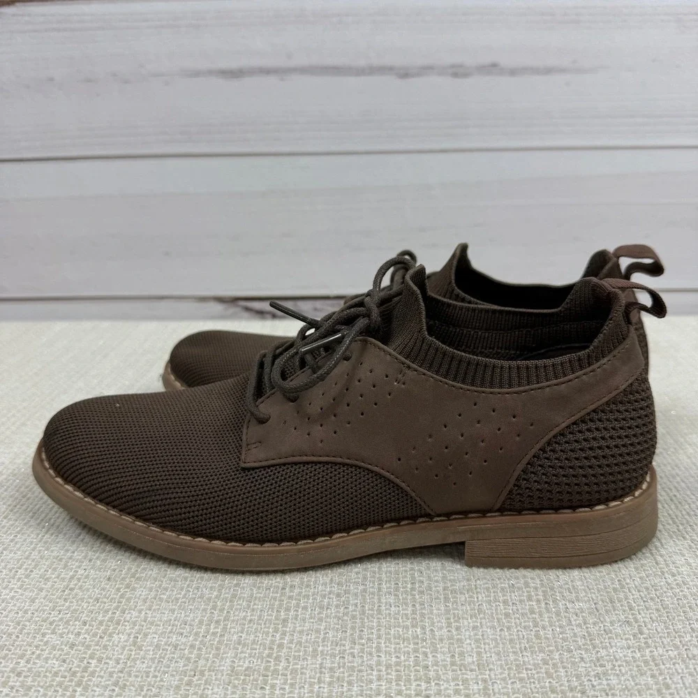 Steve Madden Brugby Mens Kids Brown Knit Dress‎ Shoes Size 6